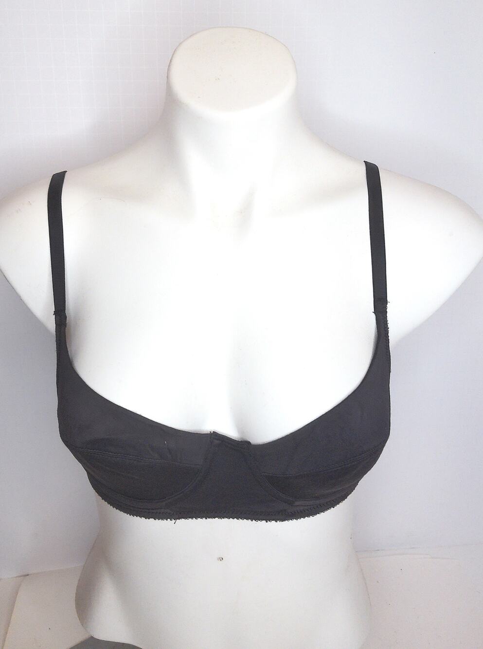 Vintage 90s Just My Size Black Underwire Minimizer Bra Style 1973 Size 32B